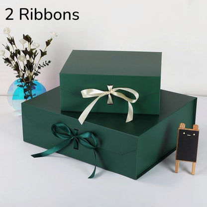 GoooodGift Extra Large Gift Box Green 1 Pack 16x13.5x5.3 inch Luxury Gift Box for Presents with Magnetic Closure Lid Collapsible,Birthday,Christmas,Wedding,Contains Shredded Paper Filler