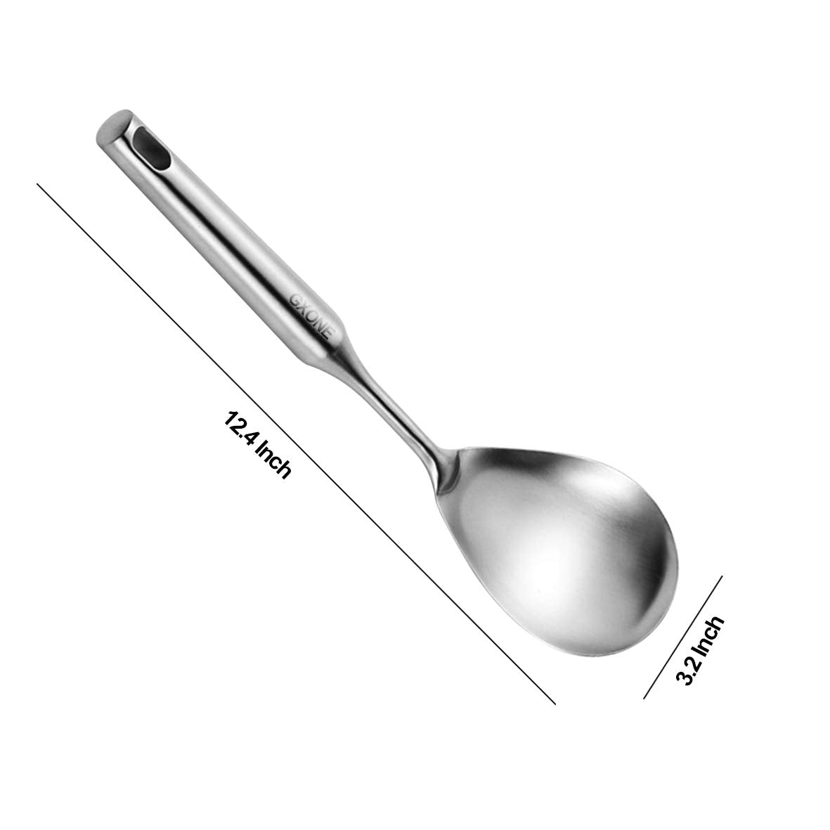 Cooking Spoon,304 Stainless Steel Large Serving Spoons,Silver/12.6Inch
