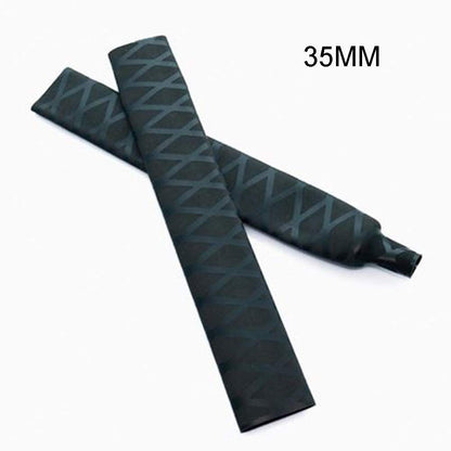 GREATFISHING Diameter: 25mm 30mm 35mm X-Tube Heat Shrink Sleeve Wrap Fishing Bulding Handle Cork Rod Grip with Non Slip Waterproof and Insulation 40 Inch Lengths Durable Repair(black 35)