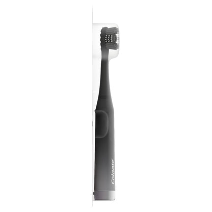 Colgate 360 Vibrate Charcoal Battery Operated Toothbrush Pack, Soft with 1 AAA Battery Included, Black, 2 Count