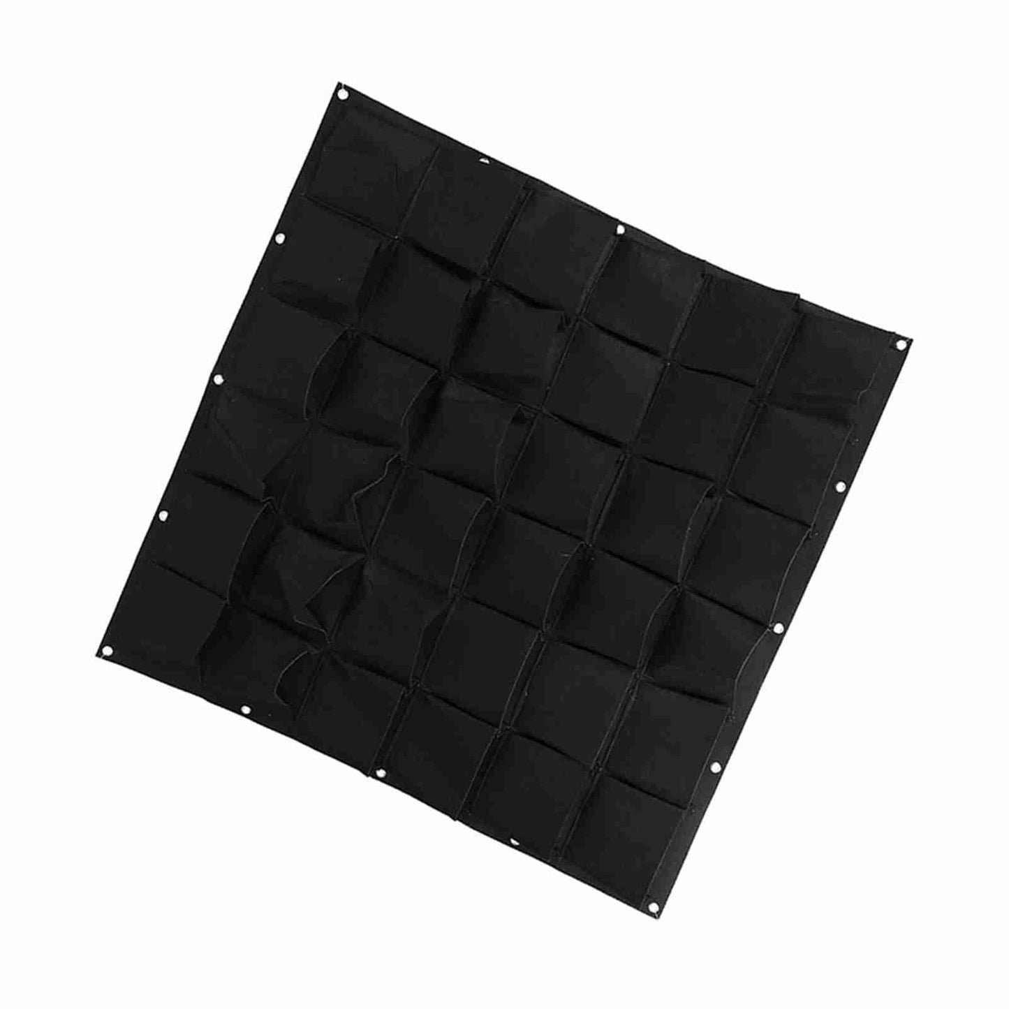 LUCKDANO 36 Pocket Vertical Greening Wall Planter - Retro Black Hangable Multilayer Planting Bags - SpaceSaving and Suitable for Fruit and Vegetable Green Wall Decoration (Black)