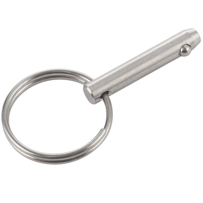 VTurboWay 4 Pcs Quick Release Pin 1/4" Diameter, Usable Length 1", Full 316 Stainless Steel, Bimini Top Pin, Marine Hardware, All Parts are Made of 316 Stainless Steel