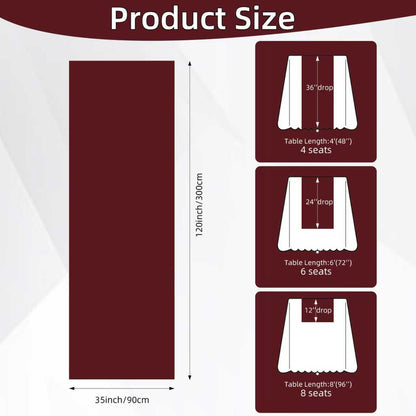 Keketoarrange Burgundy Christmas Table Runner Decor Red Cheesecloth Gauze 120 Inch 10 FT Rustic Boho Cheese Cloth Runner for Wedding Baby Bridal Shower Party Long Sheer Home Christmas Decorations