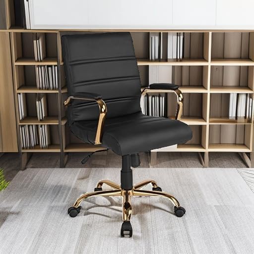 Flash Furniture Whitney Mid-Back Swivel LeatherSoft Desk Chair