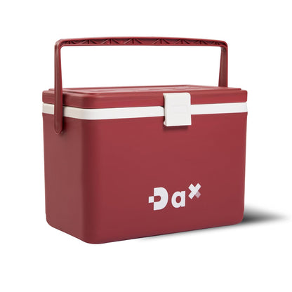 DA 12/26 Quart Small Portable Hard Cooler Ice Chest with Carry Handle, Keep Cool Up to 72 Hours, Lightweight Insulated Cooler for Lunch, Picnics, Camping, Travel (26QT Burgundy)