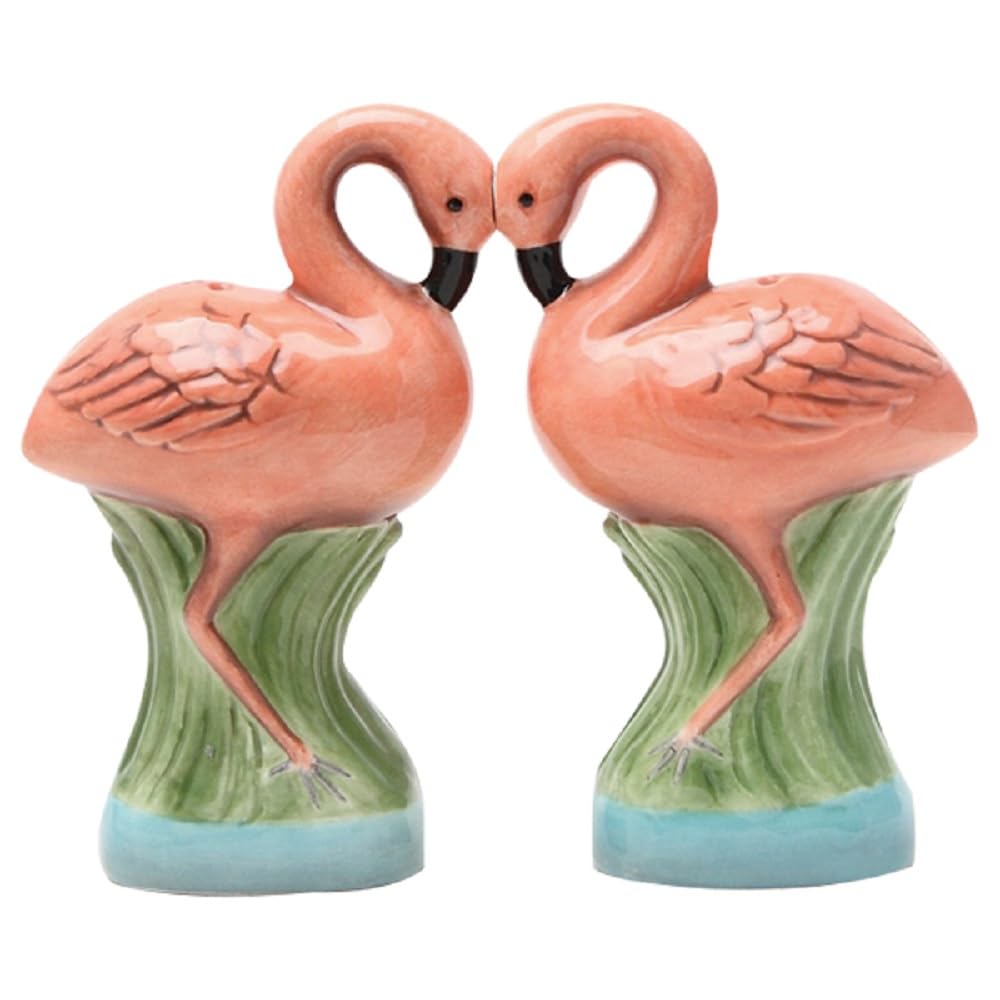 Flamingos Ceramic Salt and Pepper Shaker Set