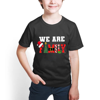Merry and Bright Shirt Christmas T-Shirts for Family Couple Outfit Tee Christmas Top Parent-Child Short Sleeves, Men, S, Black7