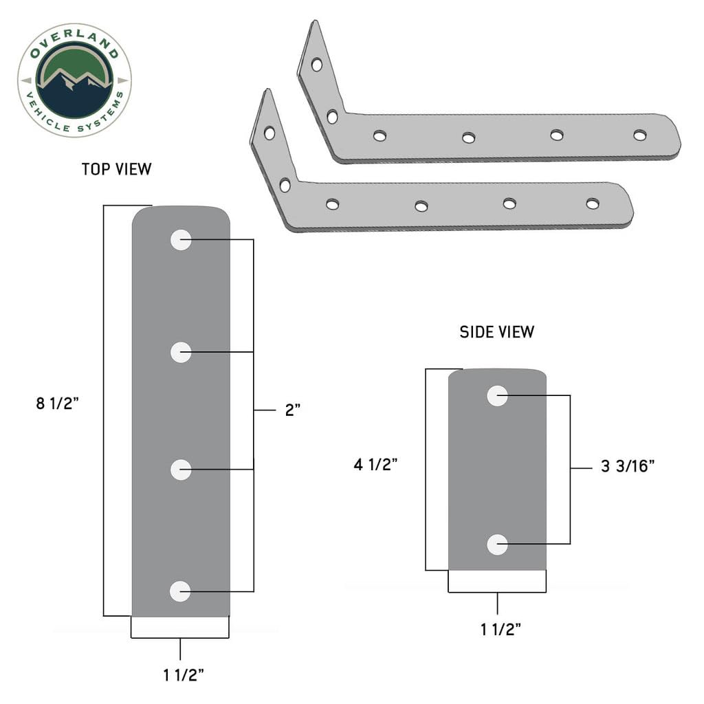 Overland Vehicle Systems 19609917 HD Nomadic 180 LTE Awning Universal | 59 Sq Ft of Coverage | Dark Gray Fabric with Black Travel Cover Included | Twist and Lock Technology | Heat-Sealed Seams