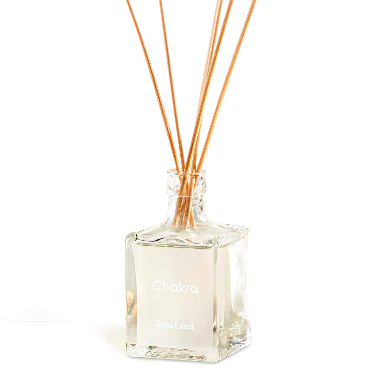 Chakra Reed Diffuser Set - Reed Diffusers for Home, Office and Living Spaces with Long-Lasting Fragrance, Scent Diffuser with Decorative Glass Bottle & Bamboo Sticks, 3.3 fl oz, Turkish Bath