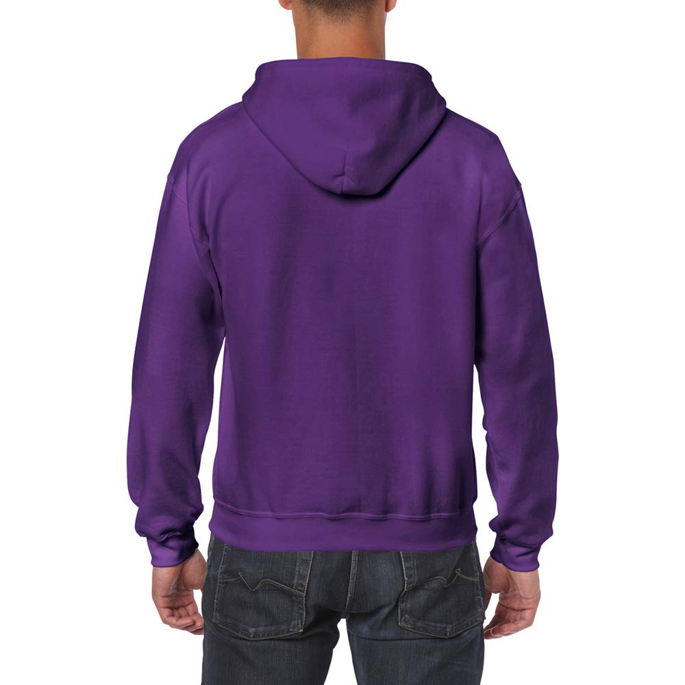 Gildan Heavy Blend Unisex Adult Full Zip Hooded Sweatshirt Top (XL) (Purple)