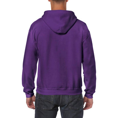 Gildan Heavy Blend Unisex Adult Full Zip Hooded Sweatshirt Top (XL) (Purple)