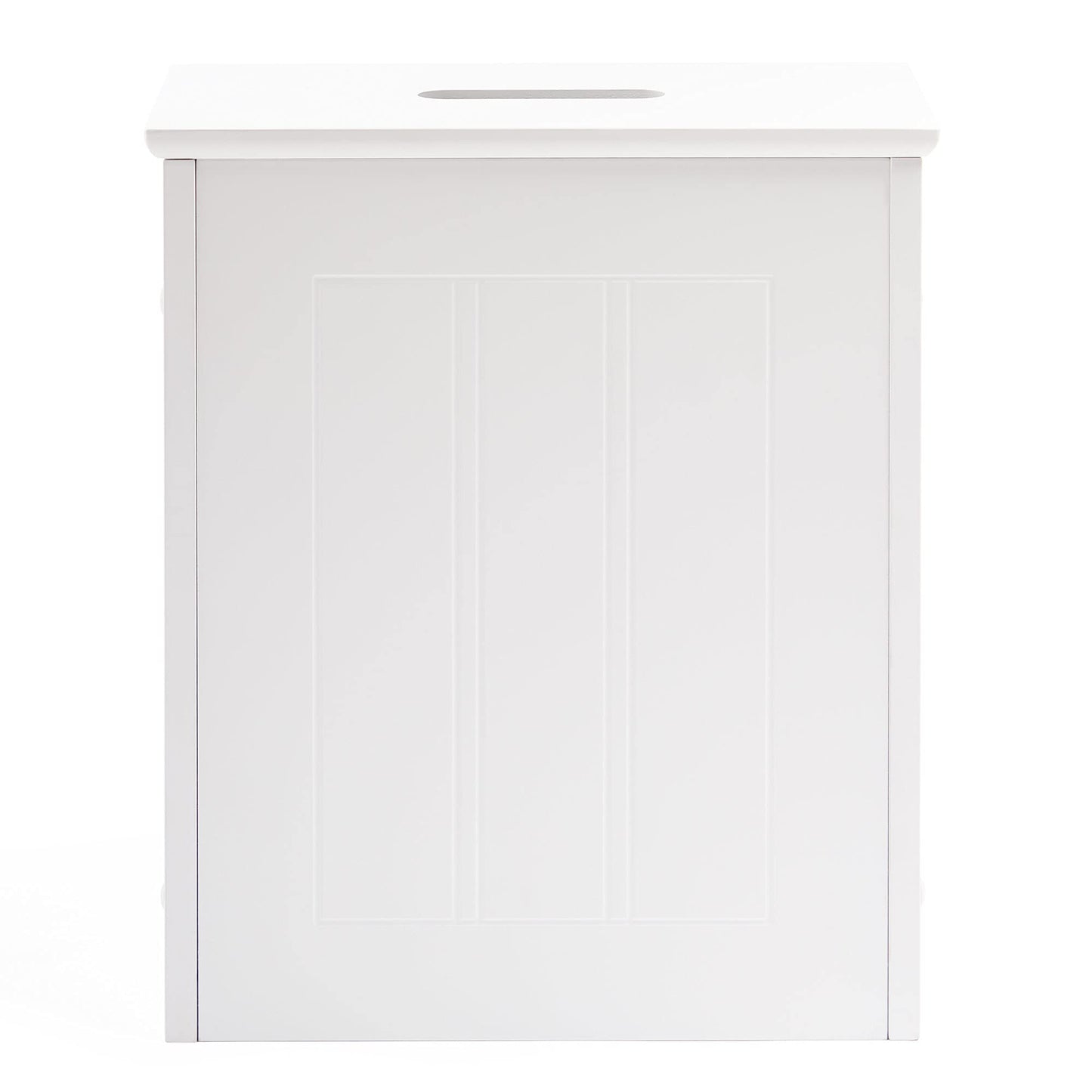 VonHaus Bathroom Storage Box - White Bathroom Unit with Lid - Storage for Cleaning Products, Toilet Roll & More - Slim & Compact Organiser Unit - Shaker Style Tidy Box
