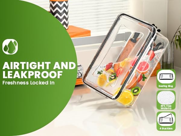 5 Pack Large Fruit Storage Containers