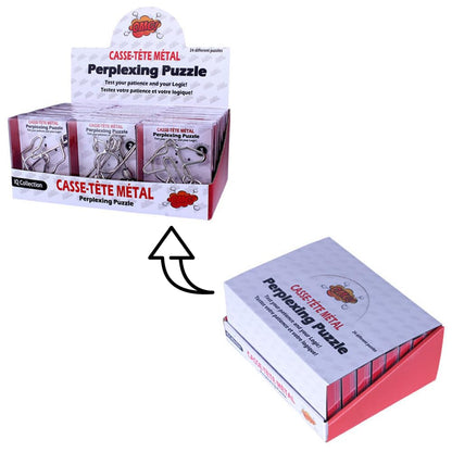 24 Pack Metal Wire Puzzles for Adults & Kids - IQ Brain Teaser Stress Relief Toys, Classic Interlocking Logic Games with Gift Box, Gift for Puzzle Lovers