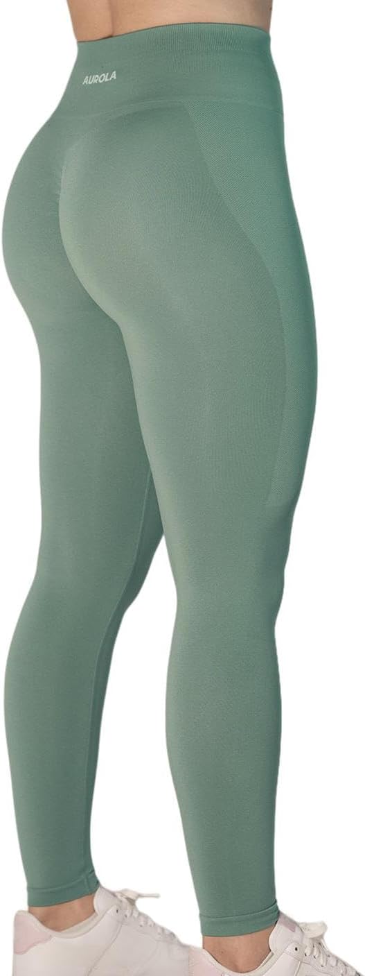 AUROLA Workout Leggings for Women Seamless Scrunch Tights Tummy Control Gym Fitness Girl Sport Active Yoga Pants