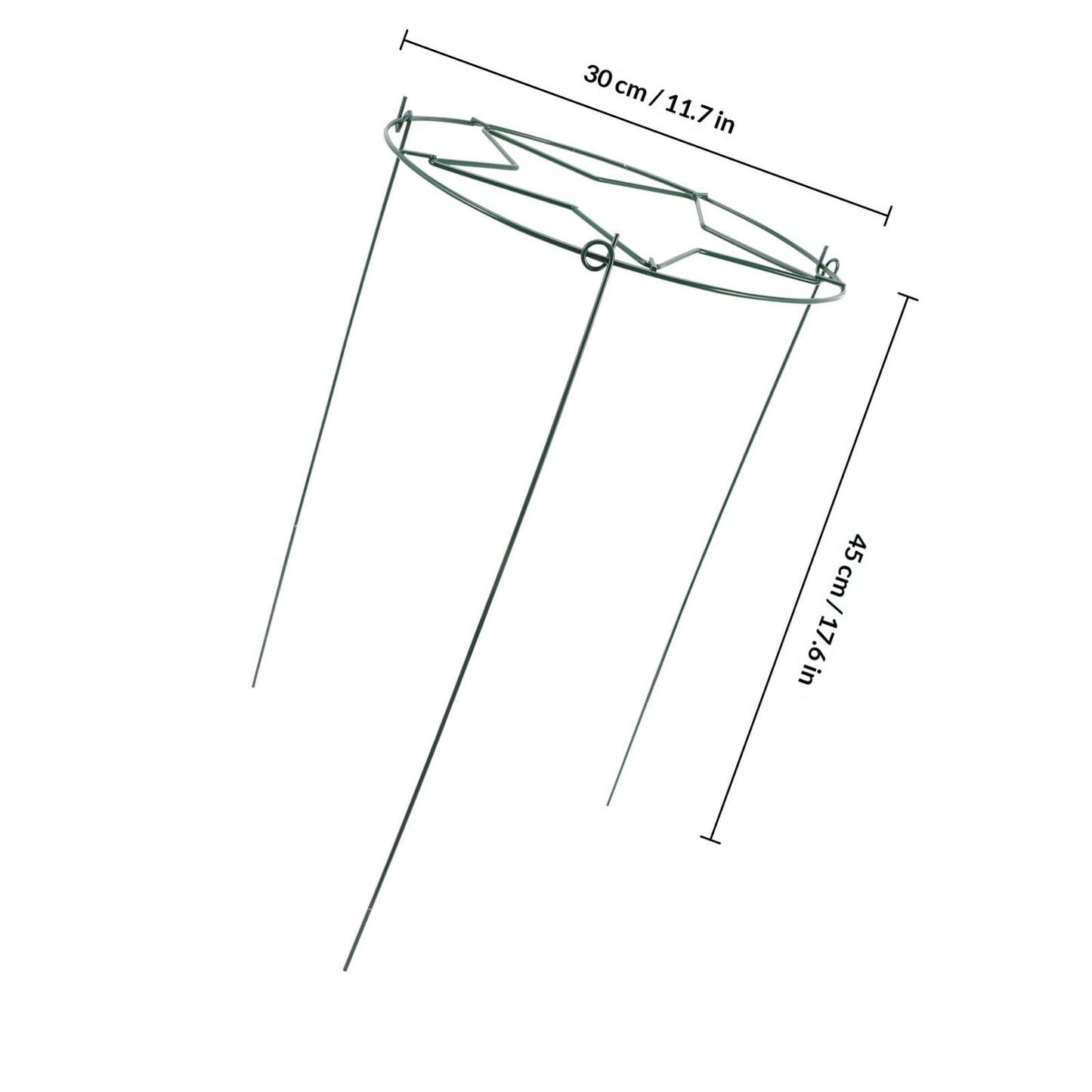 CATIEBYE Garden Vine Plant Trellis Climbing Support Rack 30x45cm Metal Frame Green for Indoor Outdoor Potted Plants
