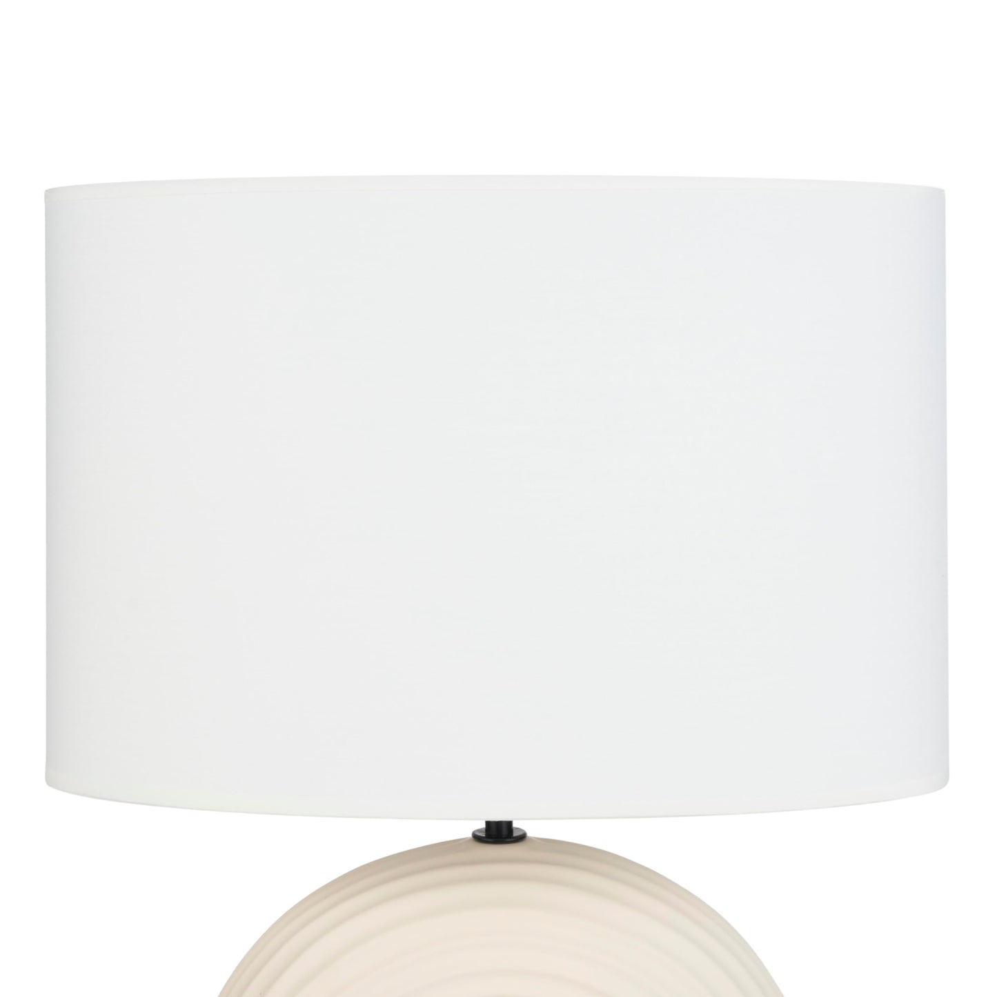 Nourison Home 21" Off White Textured Arch Table Lamp for Bedroom, Living Room, Console, Entryway