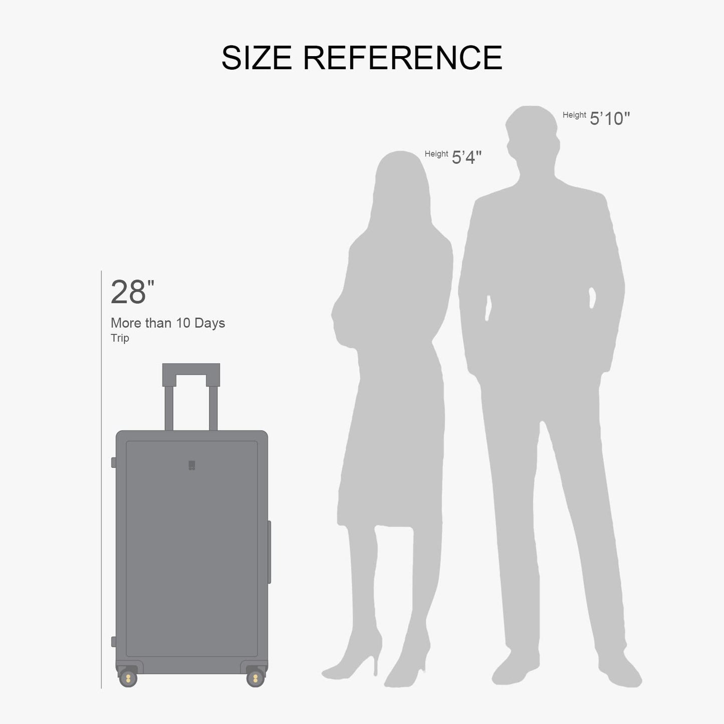 LEVEL8 Trunk Luggages, 28 Inch Luggage with Spinner Wheels, Luminous Textured Checked Large Hard Shell Lightweight with Tsa Lock, Navy