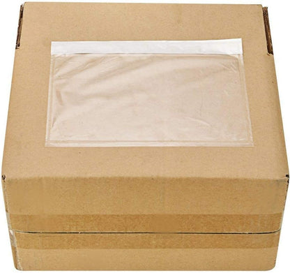9527 Product 6" x 9" Clear Adhesive Top Loading Packing List Clear Shipping Pouches, Mailing/Shipping Label Envelopes (100 Pack)