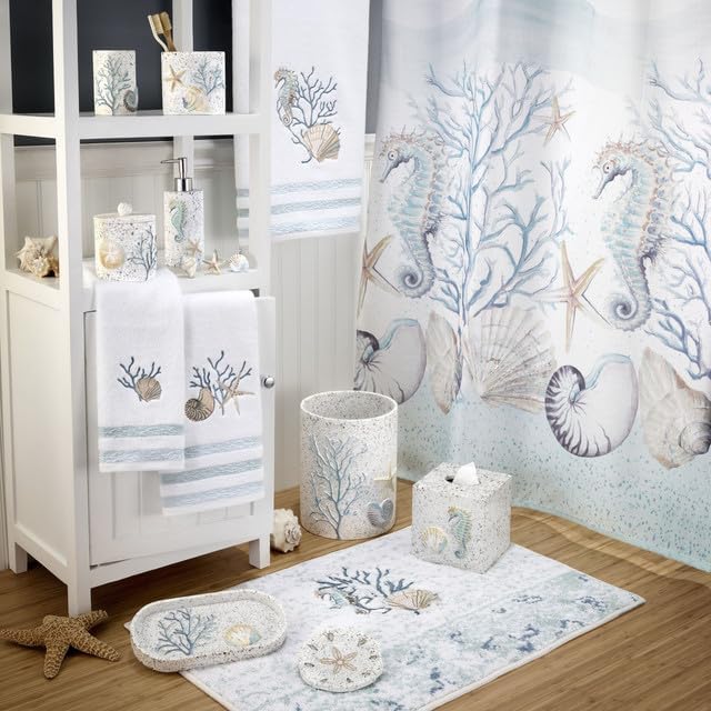 Avanti Linens - Fabric Shower Curtain, Sea Inspired Bathroom Decor