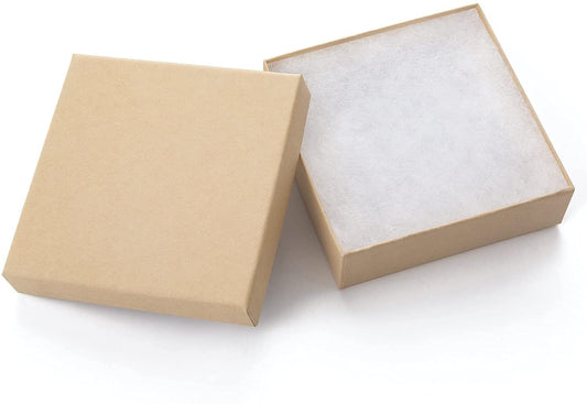 GEFTOL Jewelry Gift Boxes 96 Pack 3.5x3.5x1 Inch Cardboard Jewelry Boxes,Small Gift Boxes for Jewelry Earrings Necklaces Handmade Bangles Bracelets(Brown)