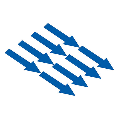 Beiyier Large Removable Arrow Sticker, 8 Pcs 12" Vinyl Adhesive Arrow Floor Decal, Directional Arrow Sign Waterproof Arrow Marking Arrows Safe Road Instructions Sticker (5ⅹ12 inches) (Blue)