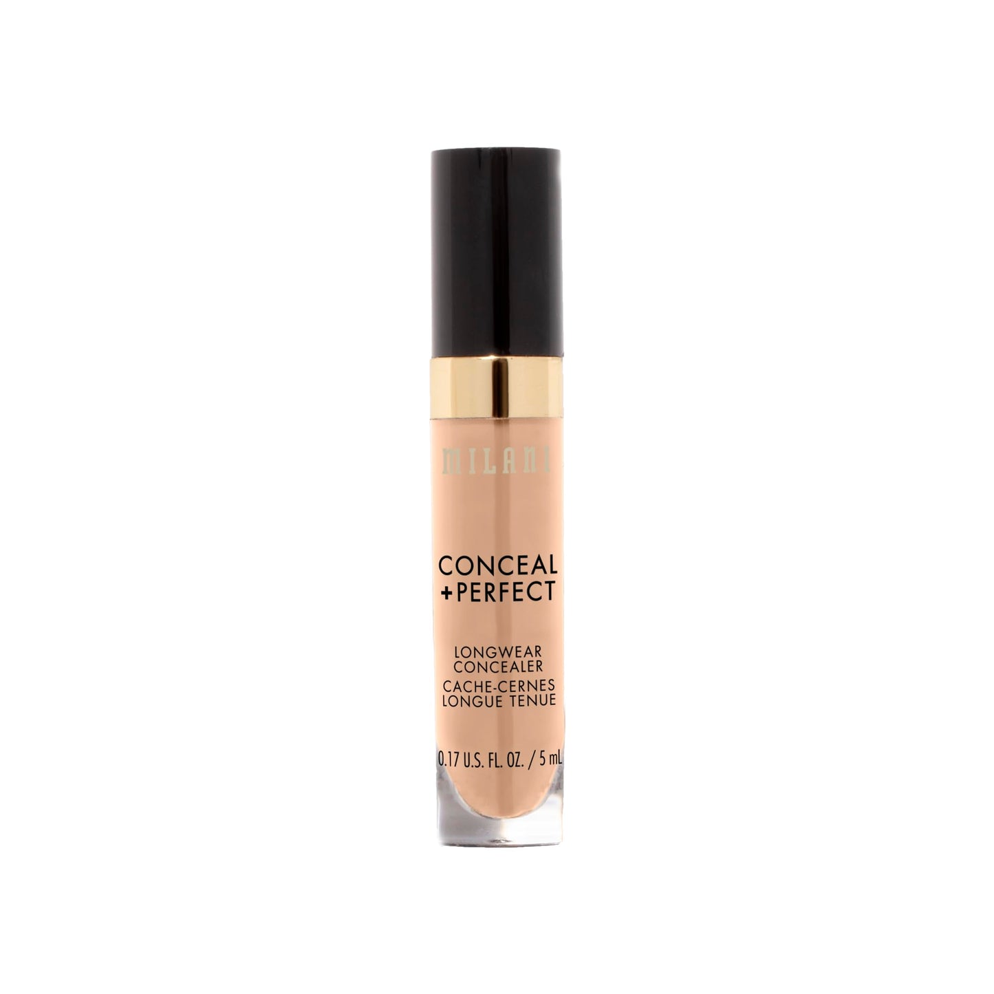 Milani Conceal + Perfect Longwear Concealer Full Coverage Infused with Hyaluronic Acid & Vitamin E, Cover Dark Circles, Blemishes & Skin Imperfections for Long-Lasting Wear - Light Nude