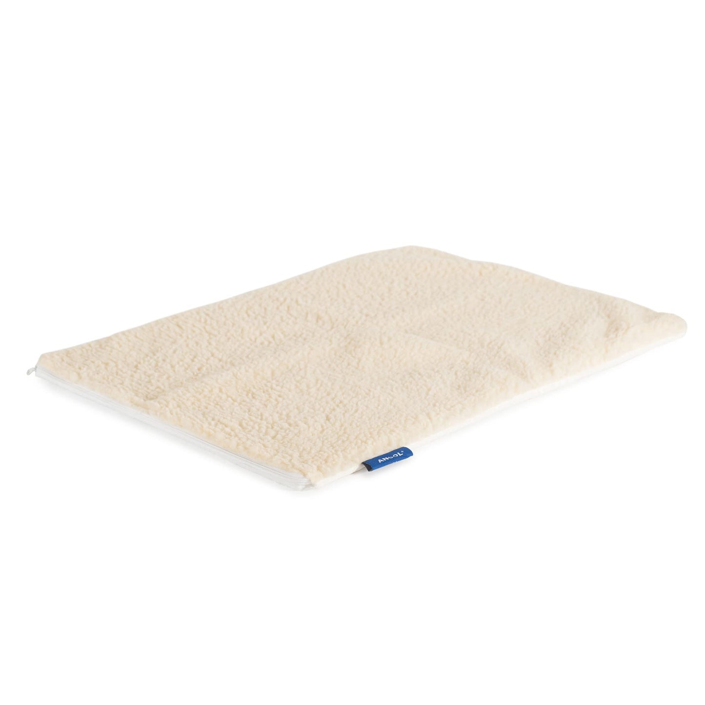 Ancol Self Heating Pet Pad Cream Fleece Cover with Thermal Structure - Removable Machine Washable for Cats and Dogs - 48cm x 38cm / Small