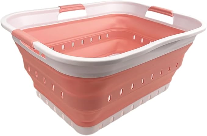 SAMMART 42L Collapsible Plastic Laundry Basket