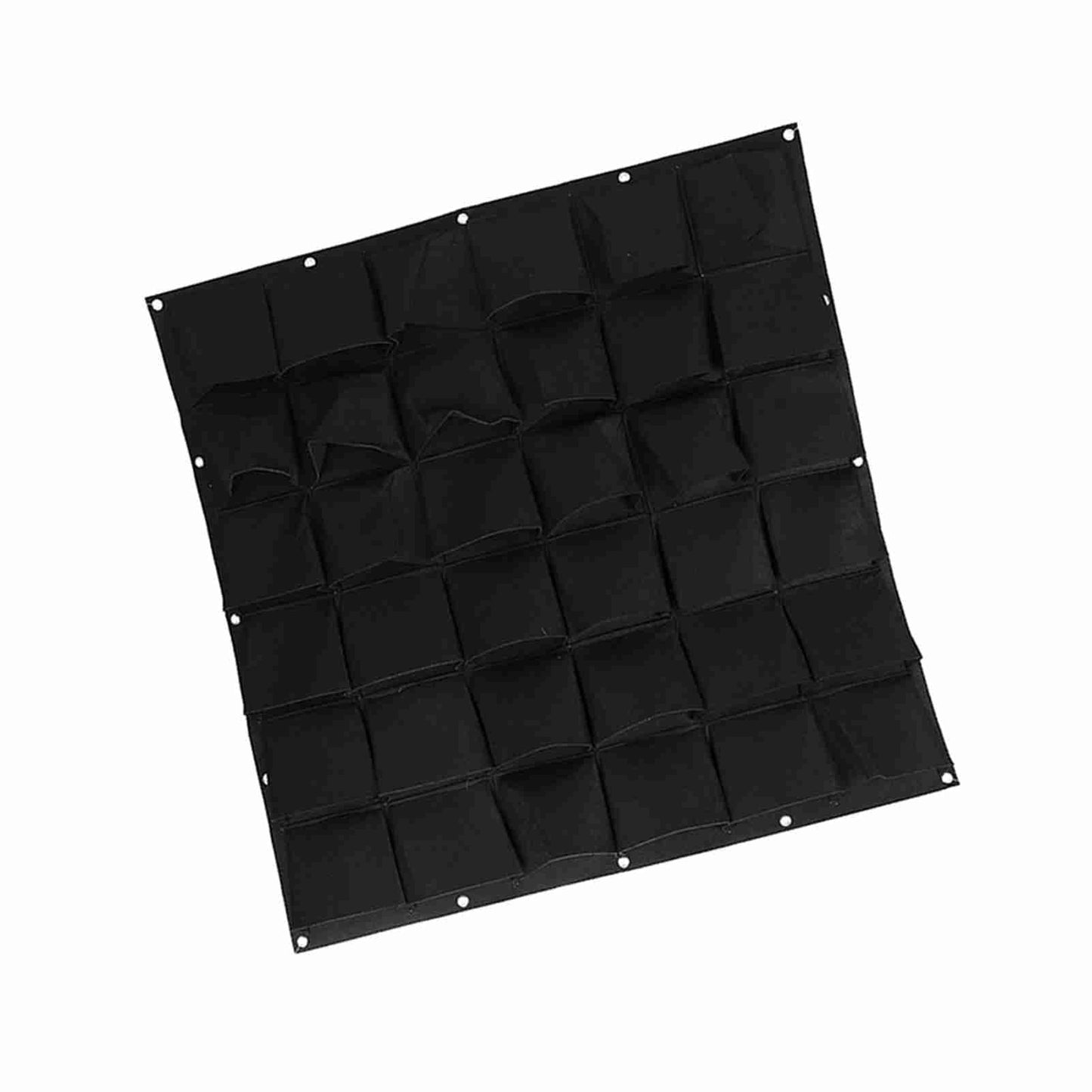 LUCKDANO 36 Pocket Vertical Greening Wall Planter - Retro Black Hangable Multilayer Planting Bags - SpaceSaving and Suitable for Fruit and Vegetable Green Wall Decoration (Black)