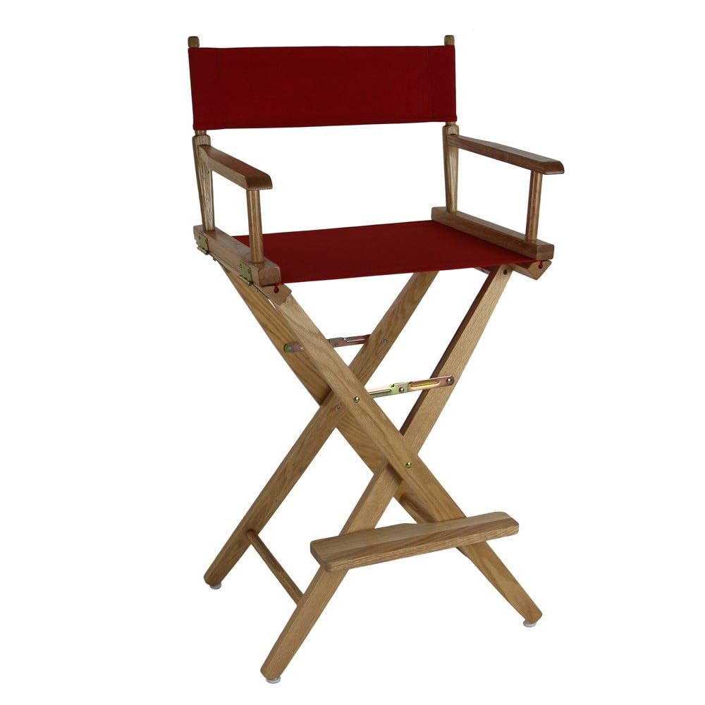 American Trails Extra-Wide Premium 30" Director's Chair Black Frame with Black Canvas, Bar Height