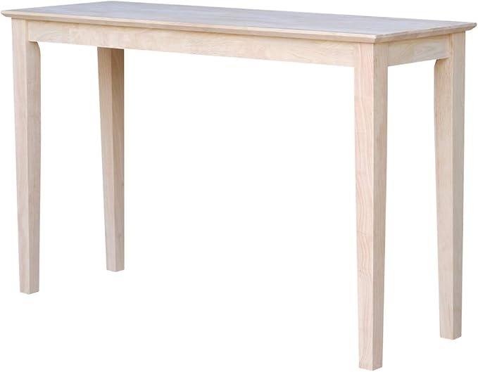 International Concepts Shaker Console Table, 48-Inch Long, Solid Parawood