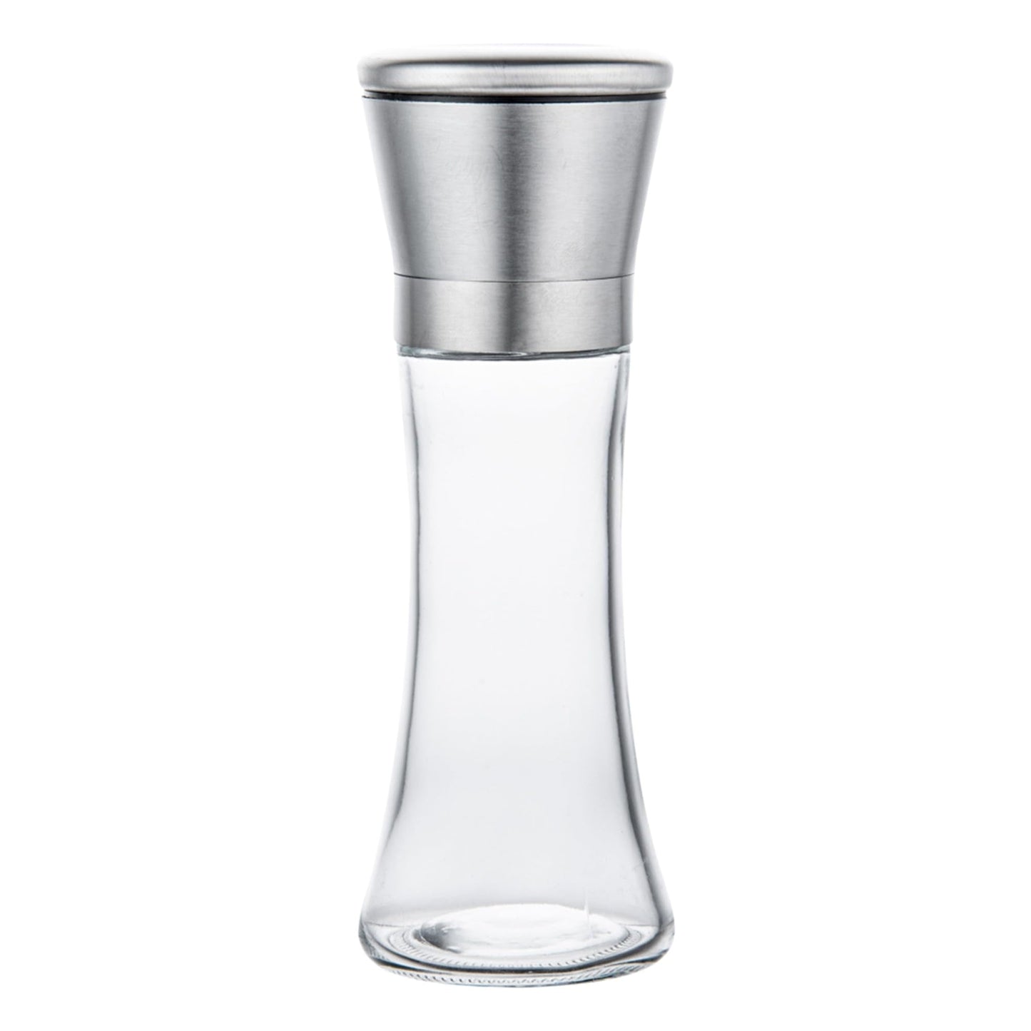 Restaurantware Vetri 6.3 Ounce Kitchen Salt And Pepper Shaker 1 Table Salt Shaker With Lid - Clear Finish Glass Pepper Shaker Refillable Diswashable