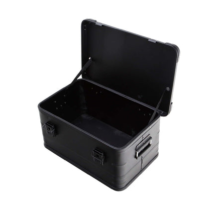 Overland Vehicle Systems Aluminum Box Storage 53QT - Universal Purpose - Heavy Duty Foldable Handles - Heavy Duty Nylon Interior Straps - Boxes are Stackable