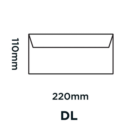 Blake Purely Everyday DL 110 x 220 mm 100 gsm Peel and Seal Wallet Envelopes (23882) White - Pack of 500