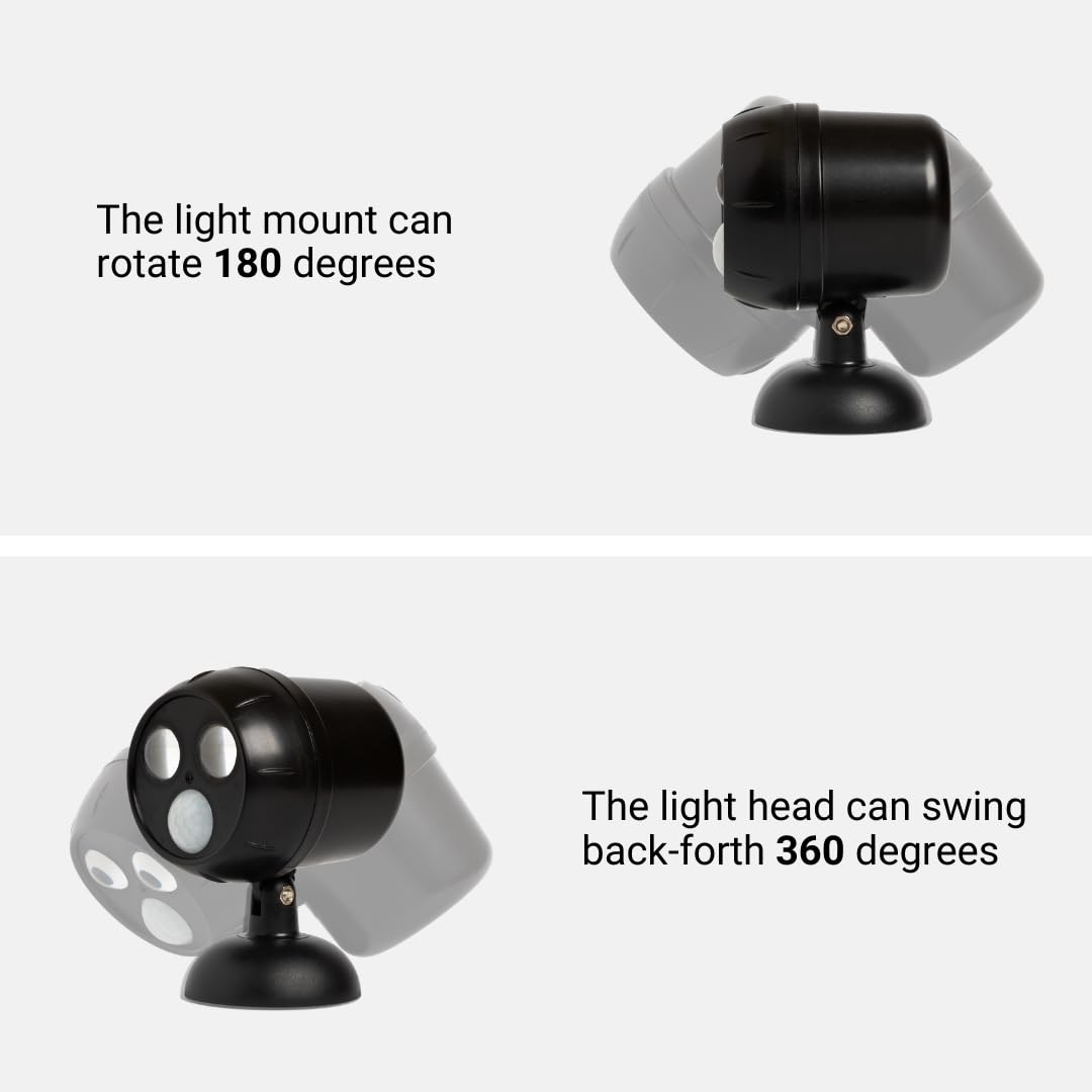 Proxinova Outdoor LED Security Lights, Motion Sensor Lights Outdoor, Outdoor Lights Battery Powered, PIR Sensor, Bright LED Floodlight Battery Powered Outdoor Lights, Compact & Easy Fit, 2 Pack