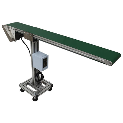 HayWHNKN Electric Conveyor Belts Systems 47x5.9inch Belt Conveyor Singel Row Leg Adjustable Speed PVC Belt Aluminum Frame