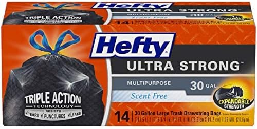Hefty Ultra Strong Multipurpose Large Trash Bags, 30 Gallon 14 Count