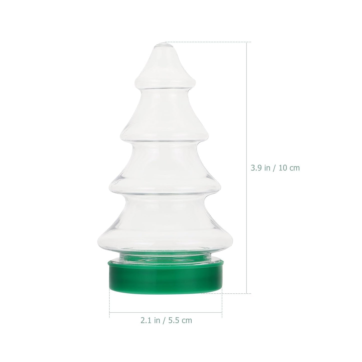 VOSAREA 12pcs Christmas Tree Shaped Candy Bottles Clear Biscuits Jars with Lids - Christmas Candy Jars & Tree Shaped Ornaments Festival Storage Containers