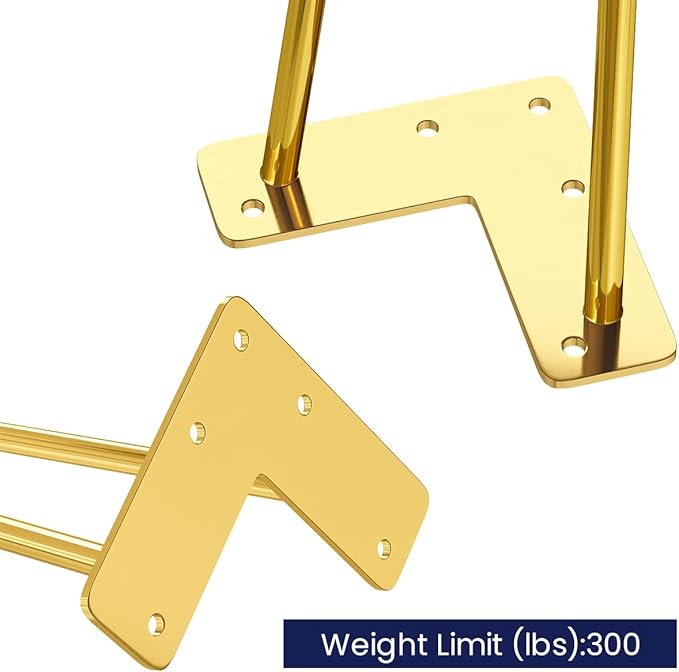 SMARTSTANDARD 16 Inch Hairpin Furniture Legs, 3/8'' Rods Metal Home DIY Projects