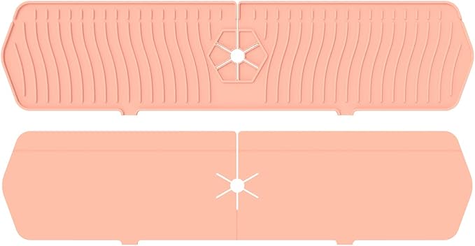 2 Pack Kitchen Faucet Sink Splash Guard, Sink Draining Pad Behind Faucet