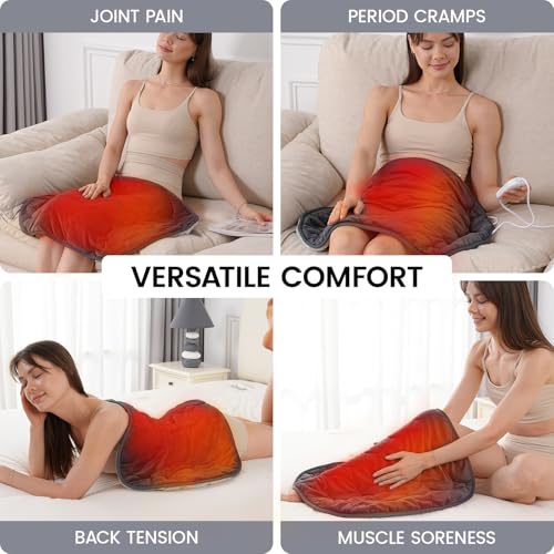 immtree Weighted Heating Pad for Deeper Pain Relief, 7lbs XXXL Size(29x24) with Fast Heat Technology, Heated Blankets for Adults, Relief for Back and Shoulder and Knee