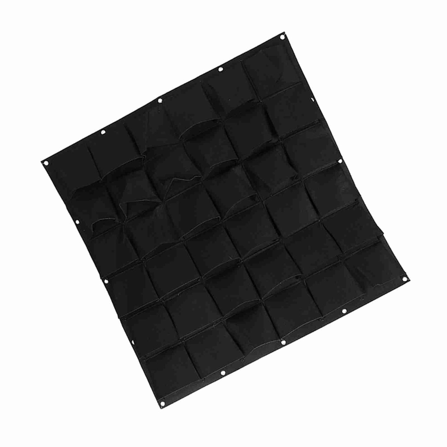 LUCKDANO 36 Pocket Vertical Greening Wall Planter - Retro Black Hangable Multilayer Planting Bags - SpaceSaving and Suitable for Fruit and Vegetable Green Wall Decoration (Black)