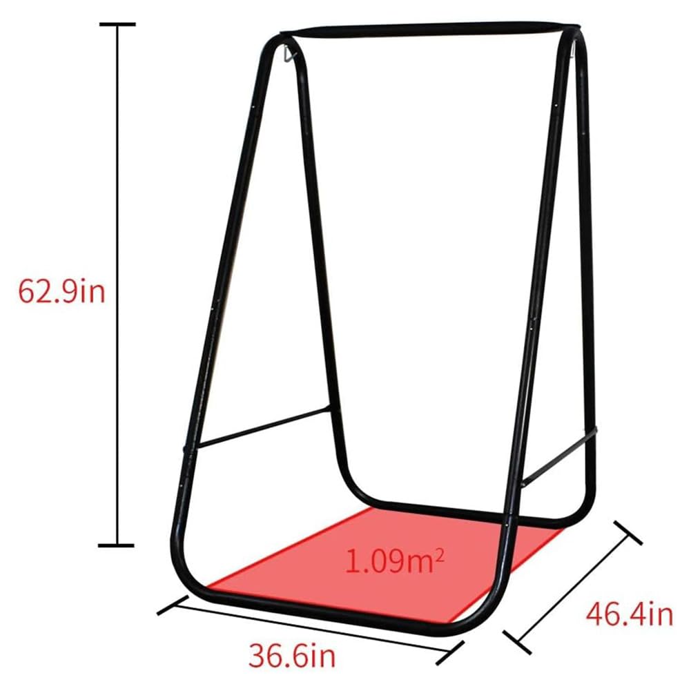 PIRNY Hammock Chair with Stand,Heavy-Duty Hammock Stand with Large Indoor Swing,MAX Load 500 LBS,Hanging Chair with Stand for Indoor Outdoor,Swing Chair with 2 Cushions Included(Green)