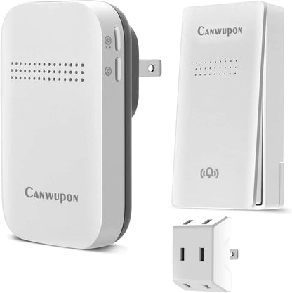 Wireless Doorbell - Self-Powered Door Bells No Battery Required for Home, Push Button Plug-through Waterproof Cordless Door Chime, up to 1300ft Range with 38 Ringtone, 120dB Extra Loud Doorbells
