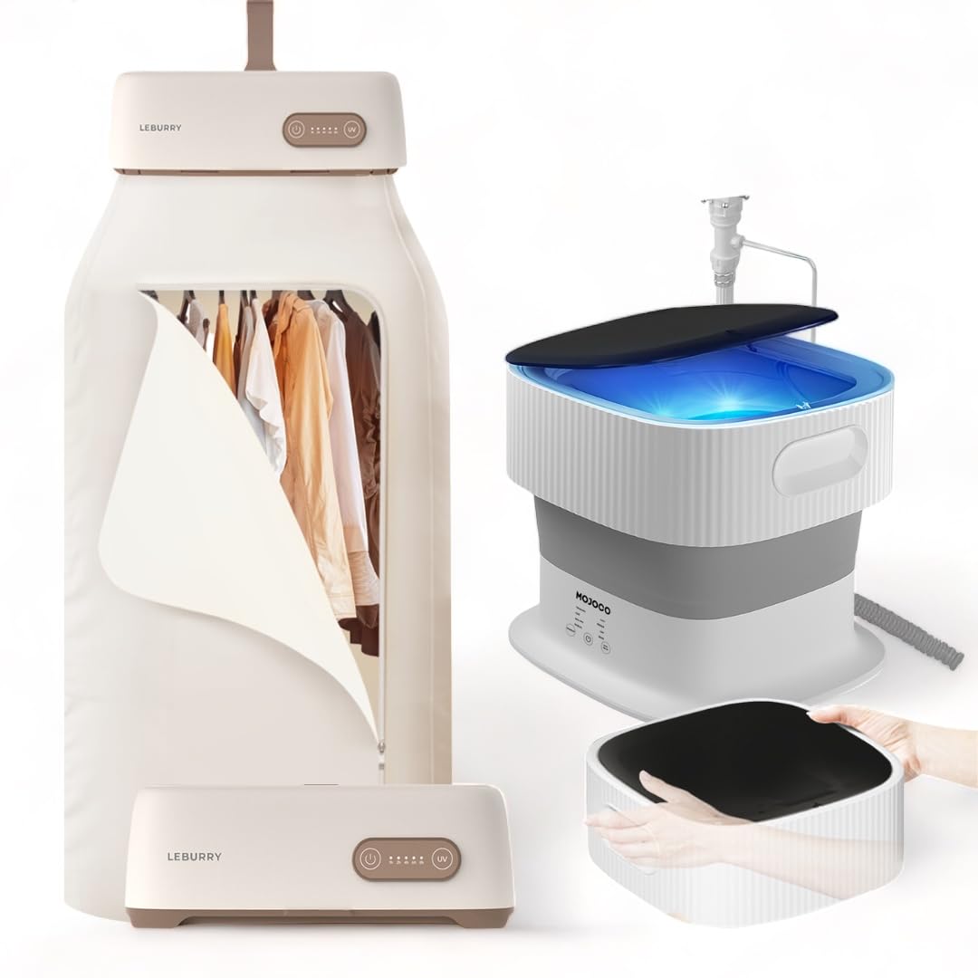 Foldable Washing Machine & Portable Clothes Dryer for Laundry, Baby Clothes, Underwear, Socks
