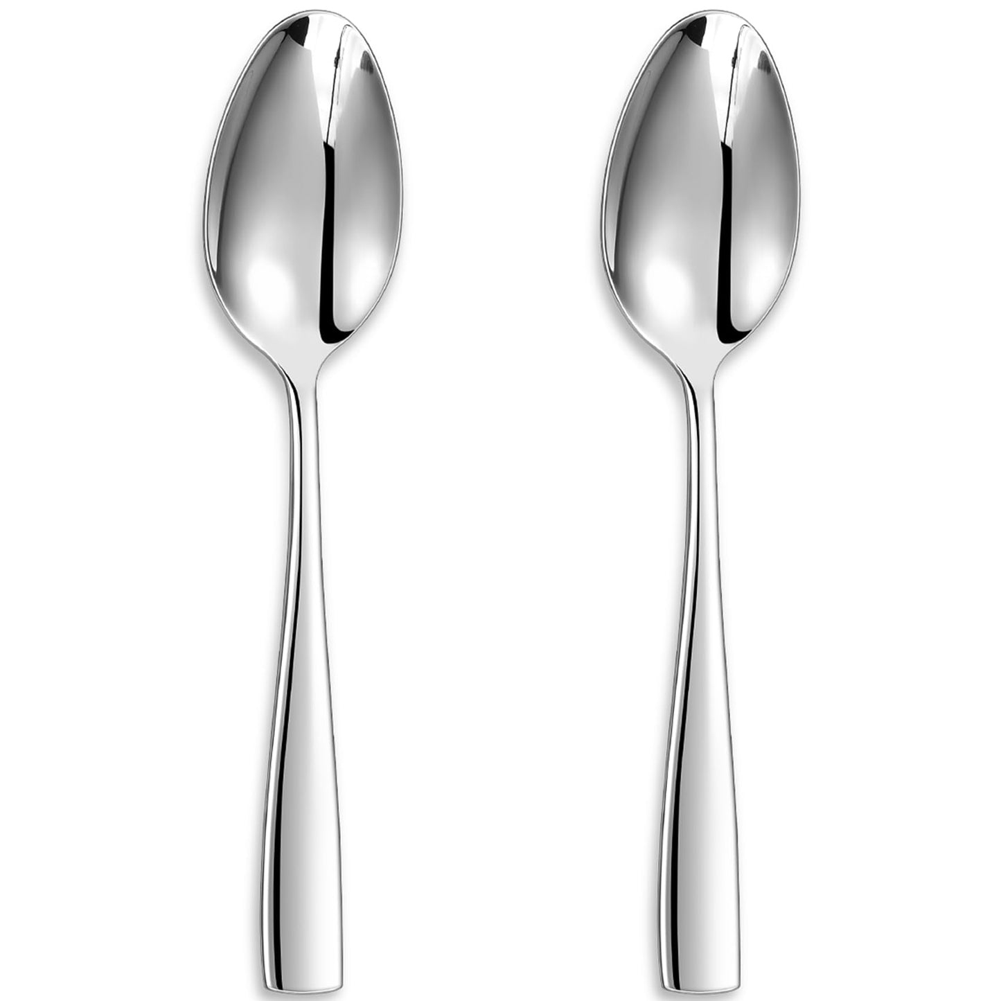 KEAWELL Premium Louis Table Utensils, 18/10 Stainless Steel, Squared Edge, Mirror Finish, Dishwasher Safe (Serving Spoons, Set of 2)