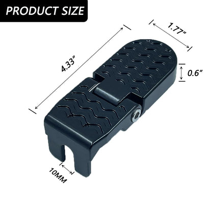 LOOEEL 1 Pair 10MM U Slot Bicycle Rear Pedals Folding Rear Seat Footrest Pedals Cycling Accessories for Mountain Bike, Folding Bicycle