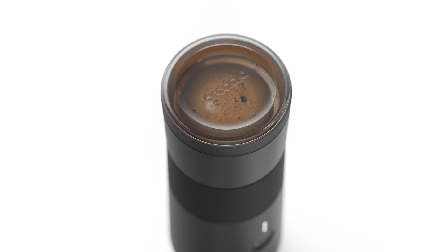 Arcadia Go Rechargeable Portable Turkish Coffee Maker – USB-C Powered, Compact & Cordless, Ideal for Outdoors, Travel, Camping, Office & Home Brewing (Night Black)