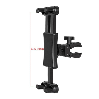 ACCRSNCH Universal Clamp-On Tablet & Phone Mount Holder for Surveying Pole Tripod, Boat Rail, Bike Handlebar, Treadmill & Microphone Stand, for iPad Pro, iPhone & More